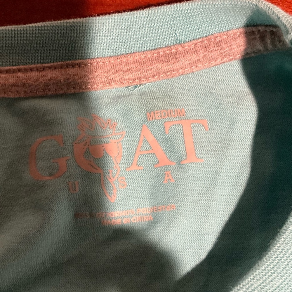 Goat Turquoise Graphic T-Shirt Size Medium - Picture 5 of 8